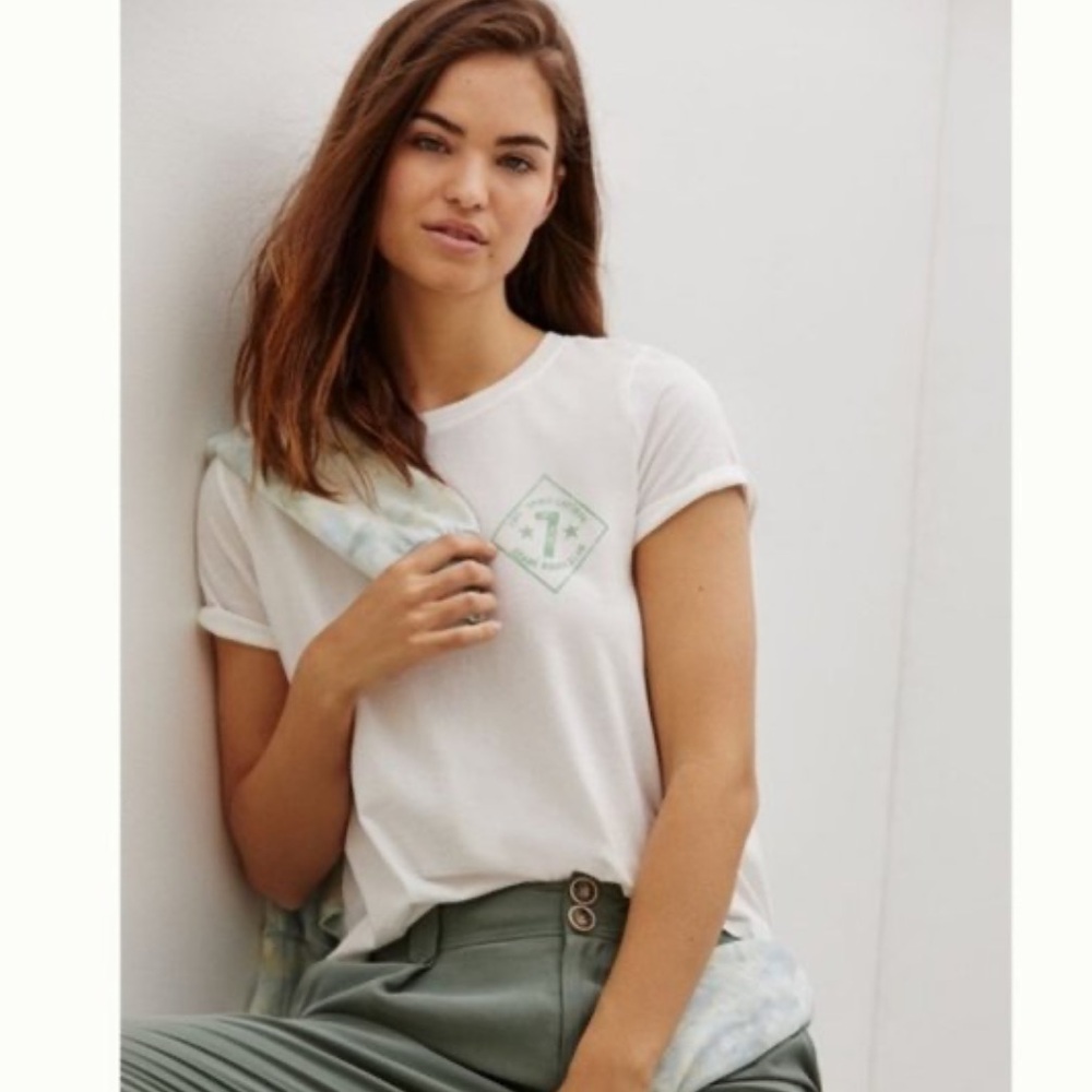 Anthropologie Rugby Graphic Tee New With Tags